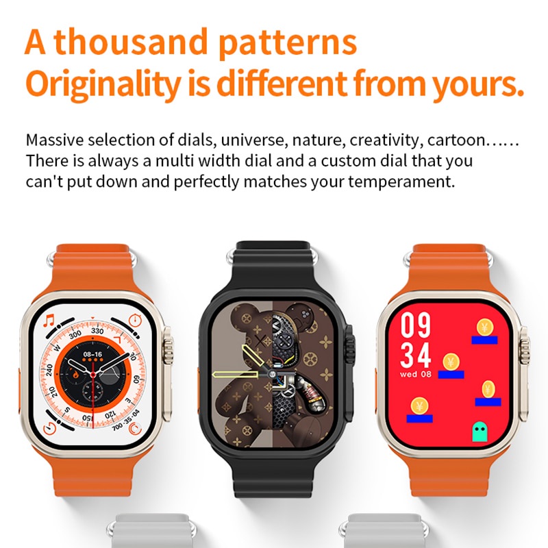 Đồng Hồ Thông Minh 2023 New S9 Ultra NFC 49mm Định Vị GPS Gọi BT Không Dây Sạc