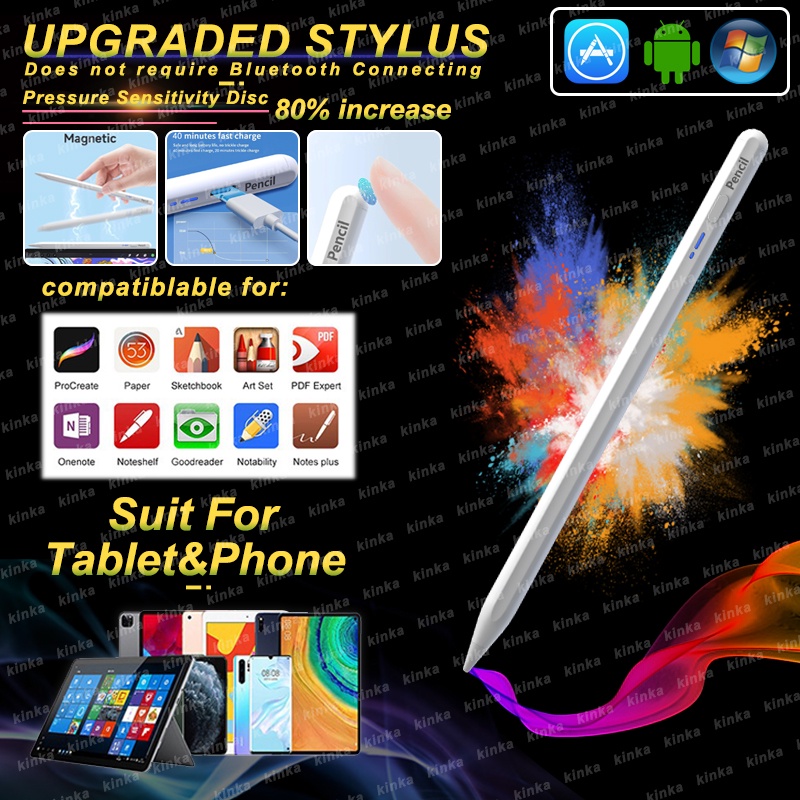 Bút Cảm Ứng Từ Tính Thông Dụng Cho iPad Pro Air Mini 2022 Android Xiaomi Samsung Tablet