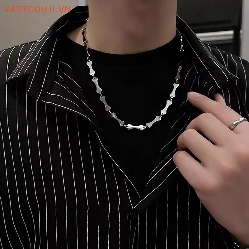 Vòng Tay Dây Xích Bằng Thép Titan Không Phai Màu Phong Cách Gothic Cho Nam Và Nữ