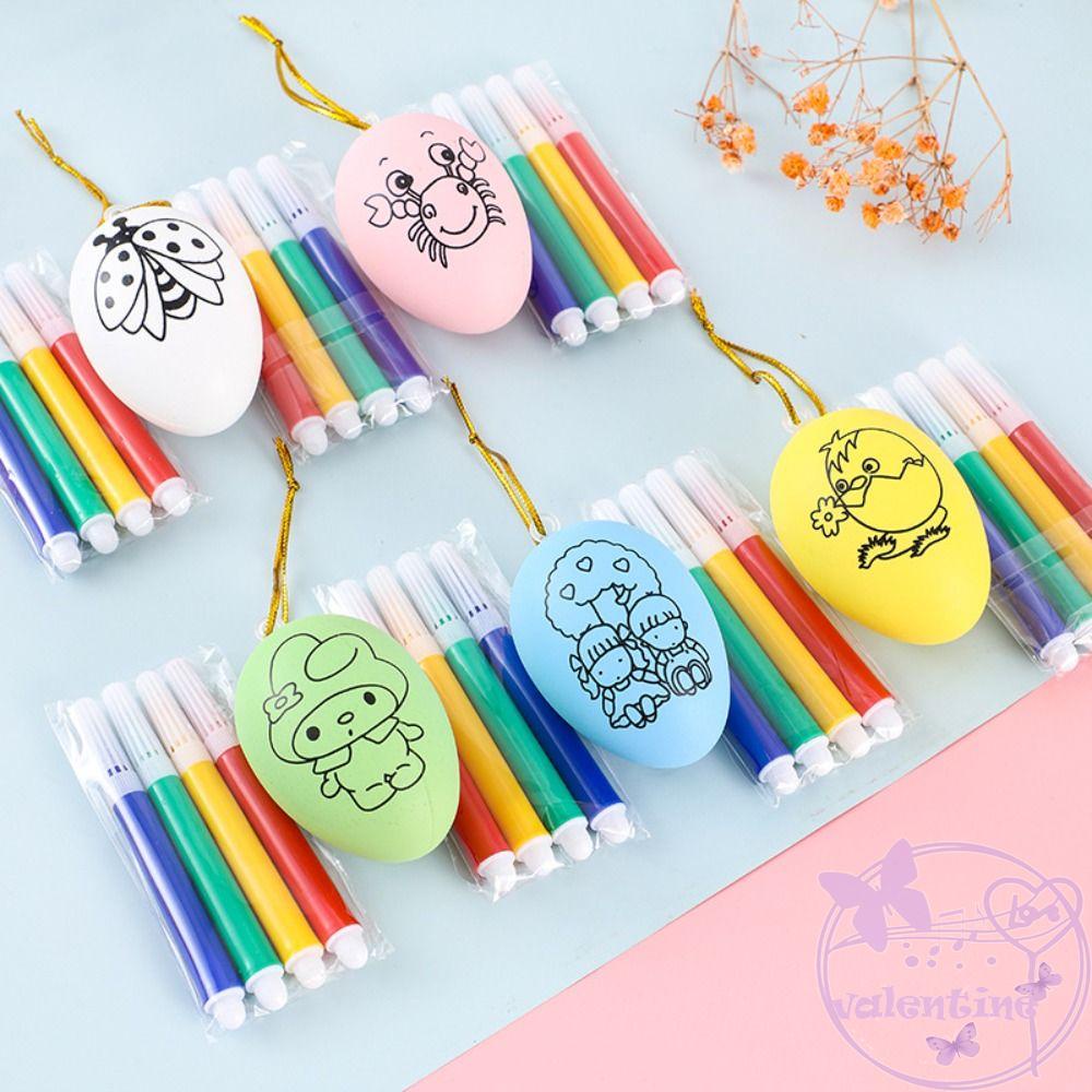 AVALENTINE Bộ Trứng Đồ Chơi Vẽ Họa Tiết Graffiti Diy Dùng Để Trang Trí Nhà