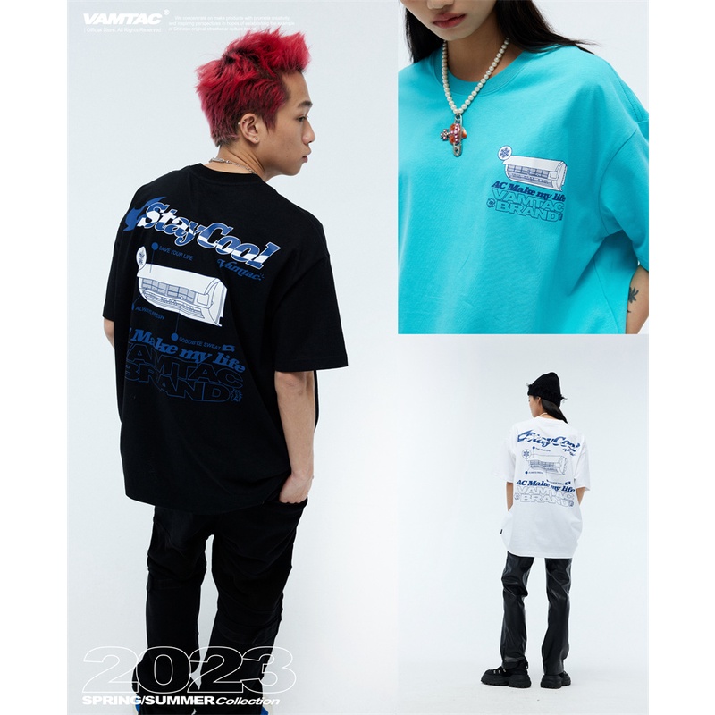 Áo Thun Tay Ngắn Cổ Tròn Dáng Rộng Thời Trang Mùa Hè Cho Nam Và Nữ