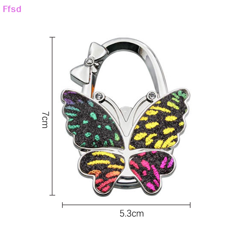 {Ffsd} Móc Treo Túi Xách Hình Bướm Nhiều Màu Sắc Nhỏ Gọn Có Thể Gập Lại Trang Trí Bàn Làm Việc Cho Học Sinh * Bán