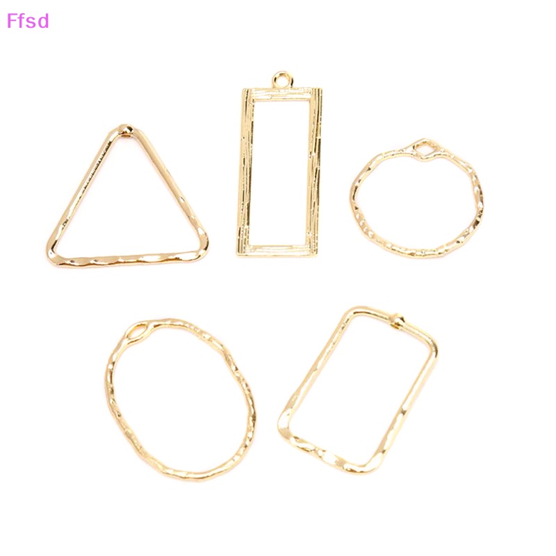 {Ffsd} Set 10 Mặt Dây Chuyền Hợp Kim Rỗng Hình Học Ch Tự Làm Trang Sức Hàng Bán Chạy