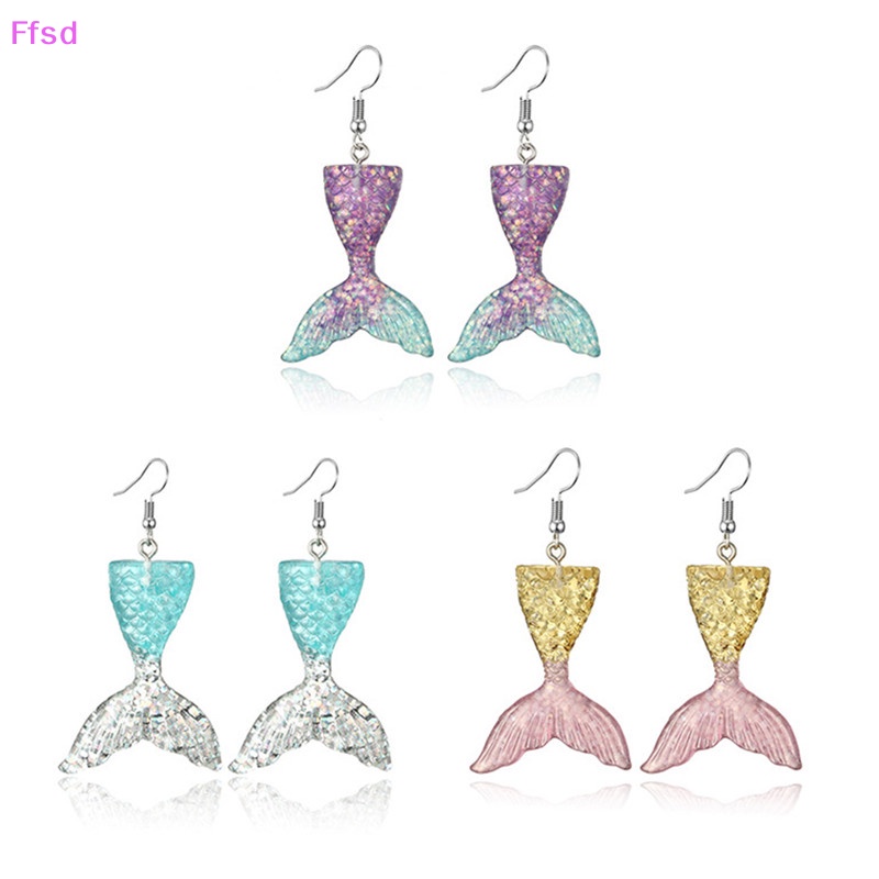 {Ffsd} Khuyên Tai Thả Hình Đuôi Cá Thủ Công Cho Nữ