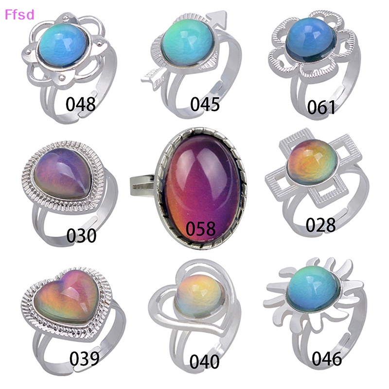 {Ffsd} Nhẫn Theo Dõi Tâm Trạng Thay Đổi Màu Sắc Cổ Điển * Hàng Bán Chạy