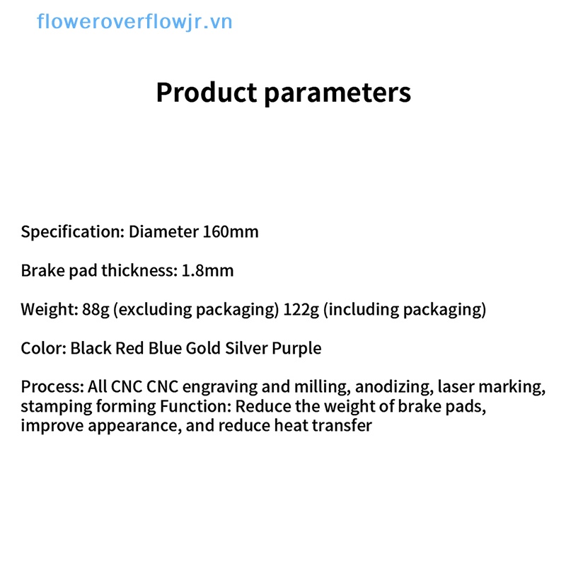 Phanh Đĩa 6 Bu Lông Siêu Nhẹ 82g CNC 6 Inch 160MM 4 Màu Tùy Chọn Dành Cho Xe Đạp Leo Núi