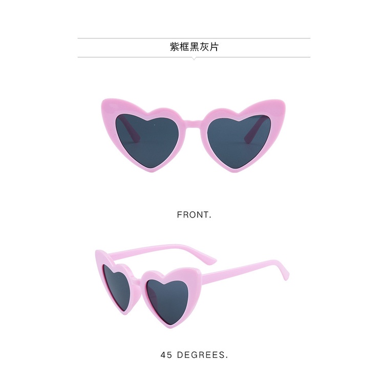 Kính Mát Hình Trái Tim Phong Cách Mới Dành Cho Bé Trai Bé Gái