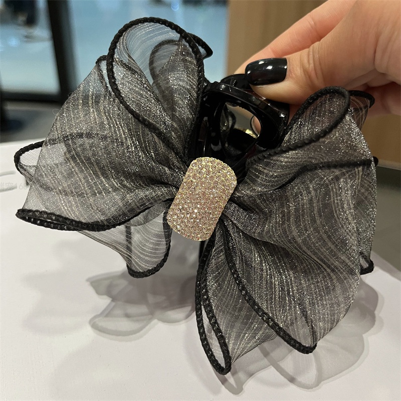 Kẹp Tóc Đính Nơ Ren Thiết Kế Mới Đơn Giản Thời Trang Theo Phong Cách Hàn