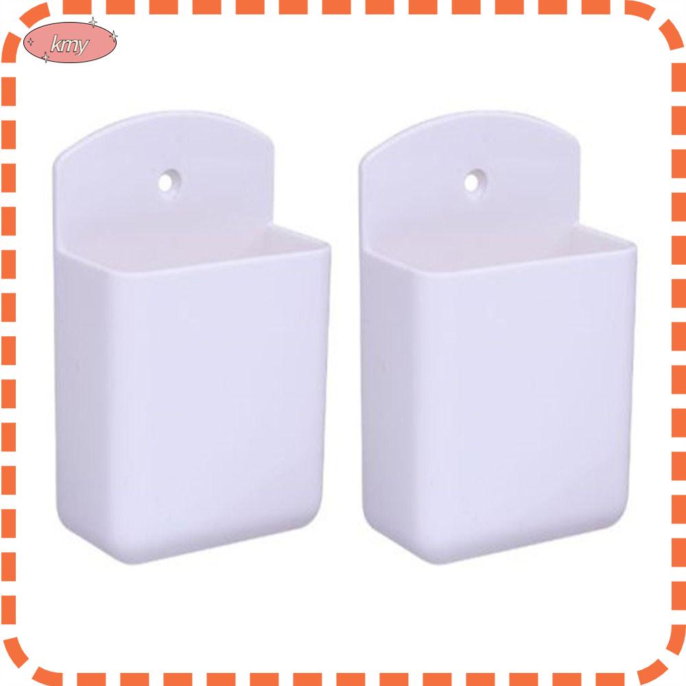 KRNY Set 2 Giá Đỡ Điều Khiển Từ Xa Gắn Tường Bằng Nhựa Màu Trắng Không Cần Đục Lỗ