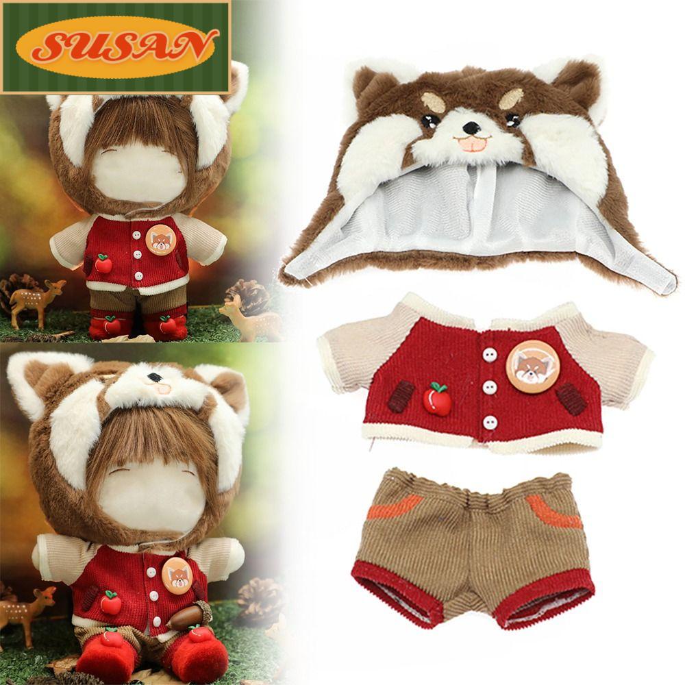 SUSANS Bộ Áo Khoác + Quần Sooc Phủ Lông Thay Thế Thời Trang Sang Trọng Cho Búp Bê 20cm
