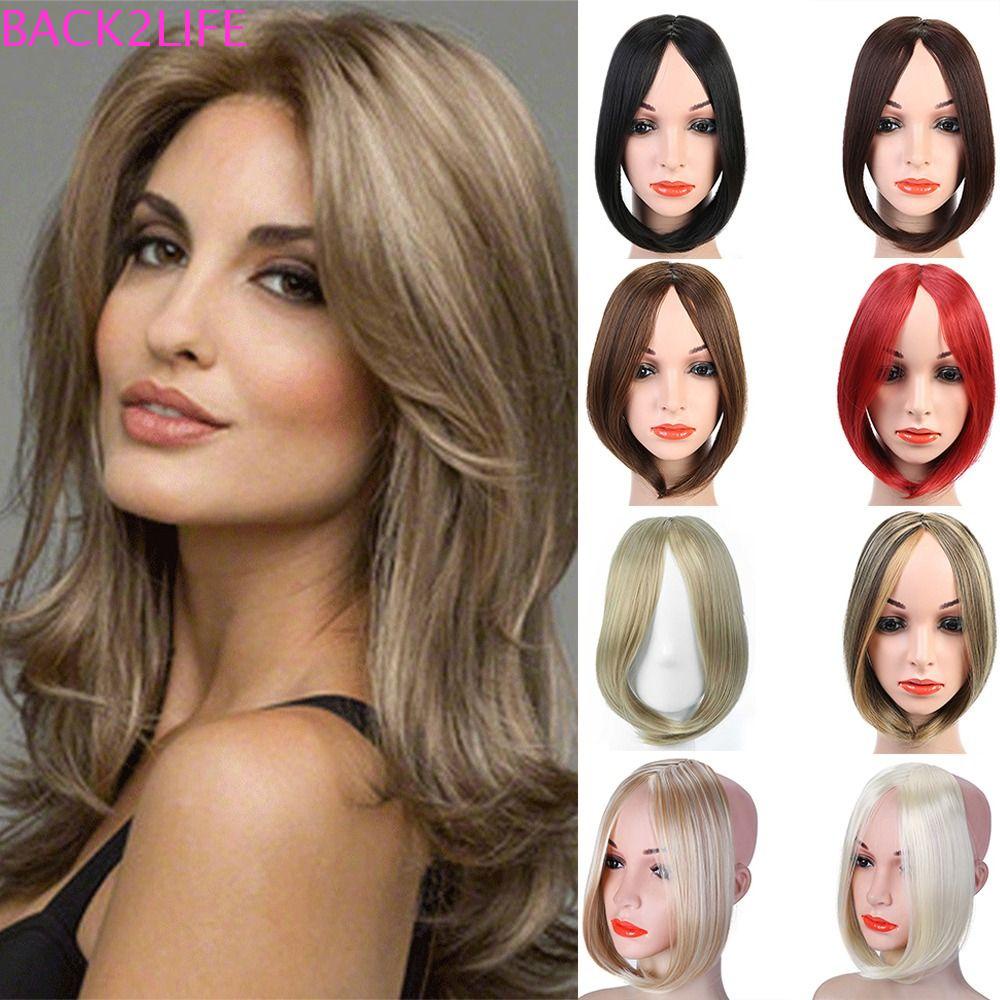 BACK2LIFE Kẹp Tóc Mái Ngang Trán Bằng Sợi Lông Cừu Tự Nhiên Màu Nâu Chất Lượng Cao Chịu Nhiệt Tám Bangs Dành Cho Bạn Nữ