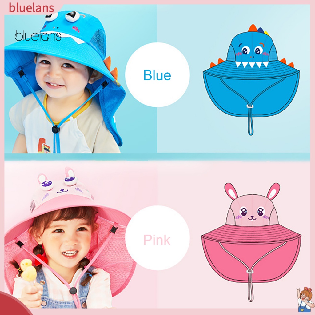 Mũ Chống Nắng Rộng Vành Thoáng Khí Có Thể Điều Chỉnh Kích Cỡ Dành Cho Trẻ Em