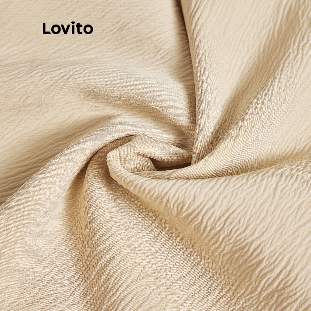 Lovito Quần cơ bản trơn thường ngày cho nữ L56ED071 (Kaki)