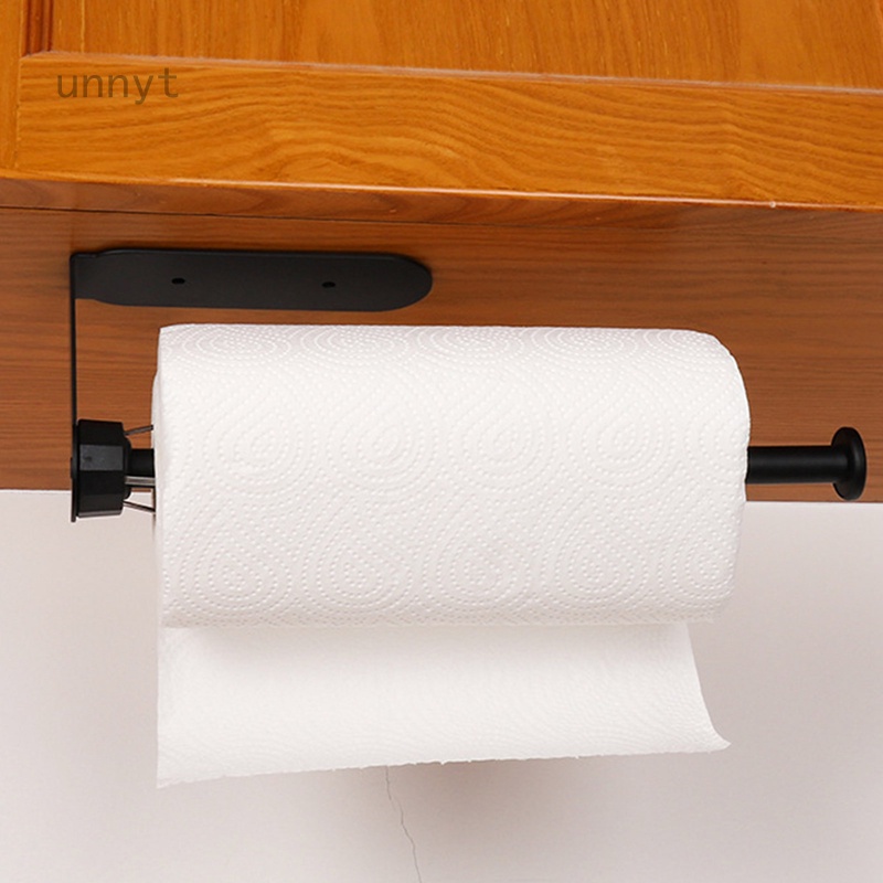 Giá Đỡ Cuộn Giấy Vệ Sinh Hiệu Ứng Màu Đen Bằng Thép Không Gỉ Siêu Dính Cho Nhà Bếp Nhà Tắm