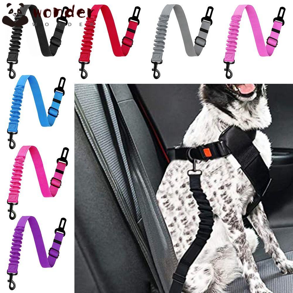 WONDER Dây Thắt An Toàn Co Giãn Có Thể Điều Chỉnh Cho Thú Cưng Trên Xe Hơi