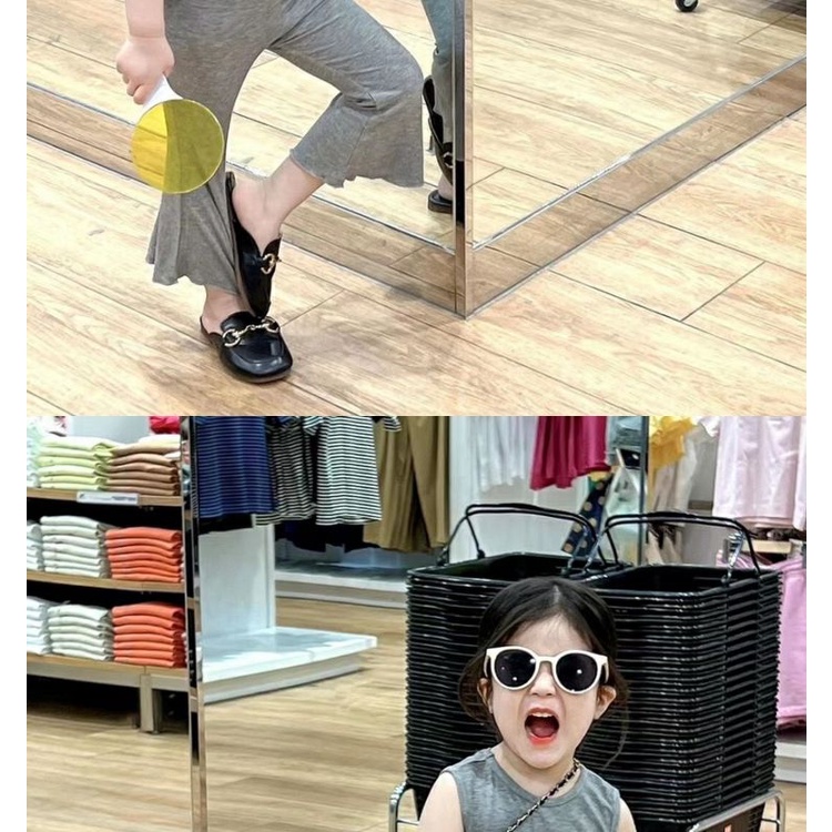 Bộ Áo Sát Nách + Quần Ống Loe Màu Trơn Dễ Phối Đồ Phong Cách Hàn Quốc Thời Trang Mùa Hè Cho Bé Gái