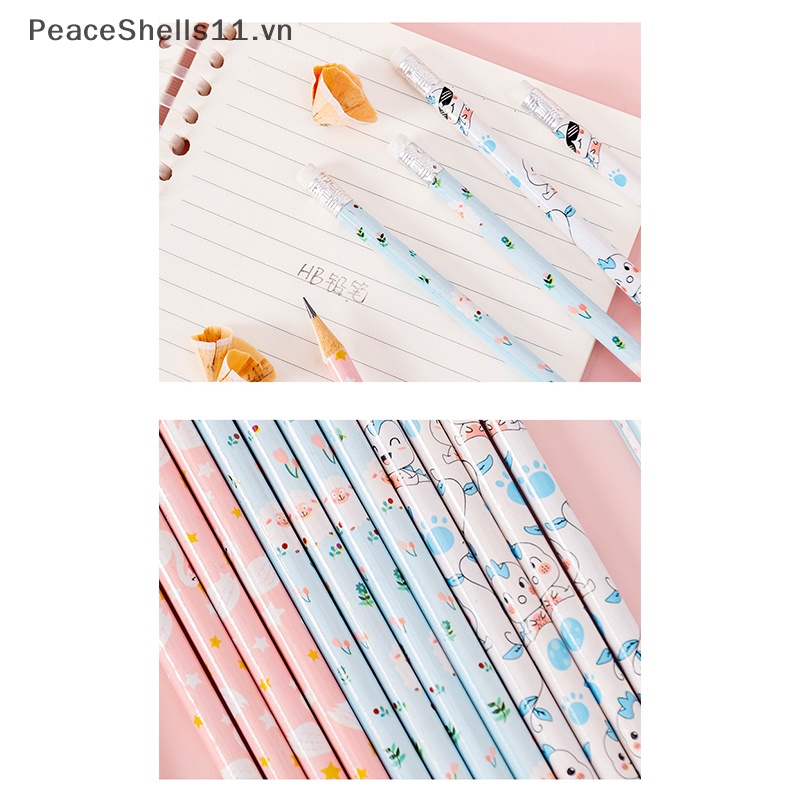 Set 10 Bút Chì Vẽ HB Họa Tiết Hoạt Hình Dễ Thương Dành Cho Học Sinh