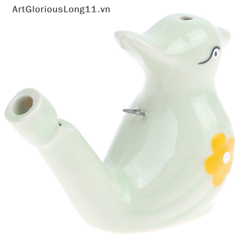 1 Còi Thổi Bằng Gốm Hình Chú Chim Có Dây Đeo Dành Cho Trẻ Em
