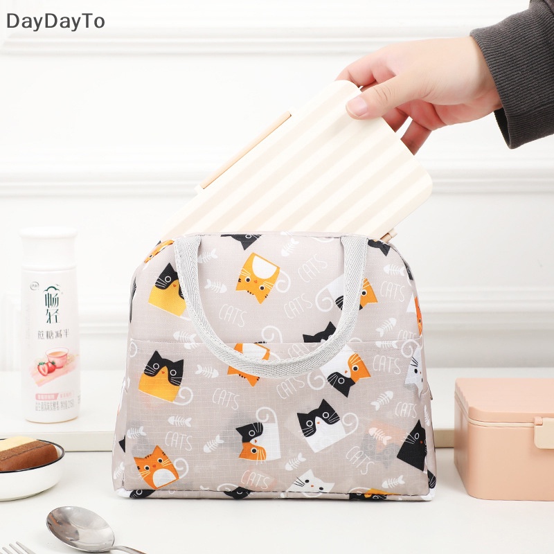 Túi Giữ Nhiệt Đựng Cơm Trưa Họa Tiết Dễ Thương Tiện Dụng Mang Theo Du Lịch Dã Ngoại