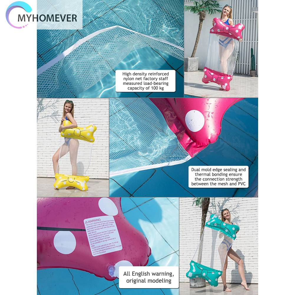 Phao Bơi Bơm Hơi Hình Nơ Gấp Gọn Tiện Dụng