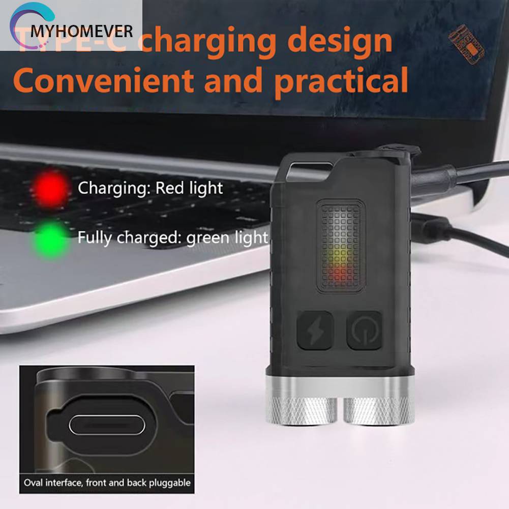 Móc Khóa Đèn Pin Mini Độ Sáng Cao 900LM