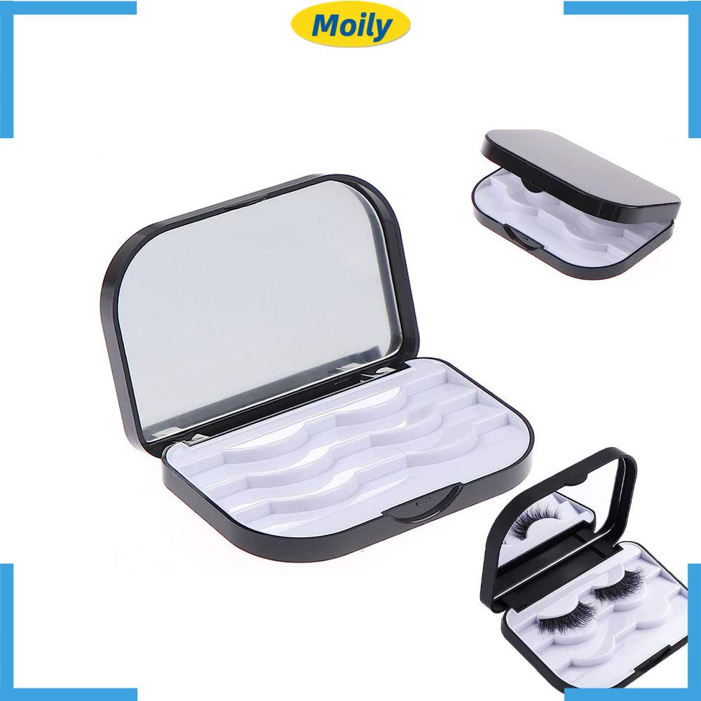 MOILYVN Hộp Đựng Lông Mi Giả Kèm Gương Và Giá Đỡ Tiện Lợi Dành Cho Đi Du Lịch