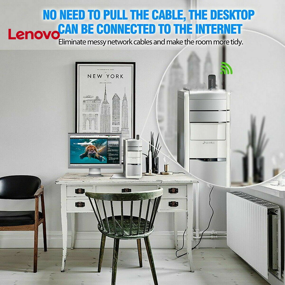 Thẻ Mạng Không Dây 2.4G / 5.8G 1200Mbps Băng Tần Kép USB 3.0 Cho PC