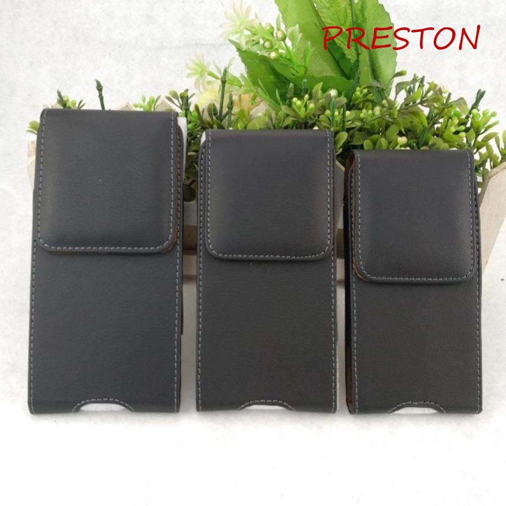 PRESTON Túi Da Đựng Điện Thoại Chống Thấm Nước Có Móc Kẹp Đeo Thắt Lưng Tiện Dụng