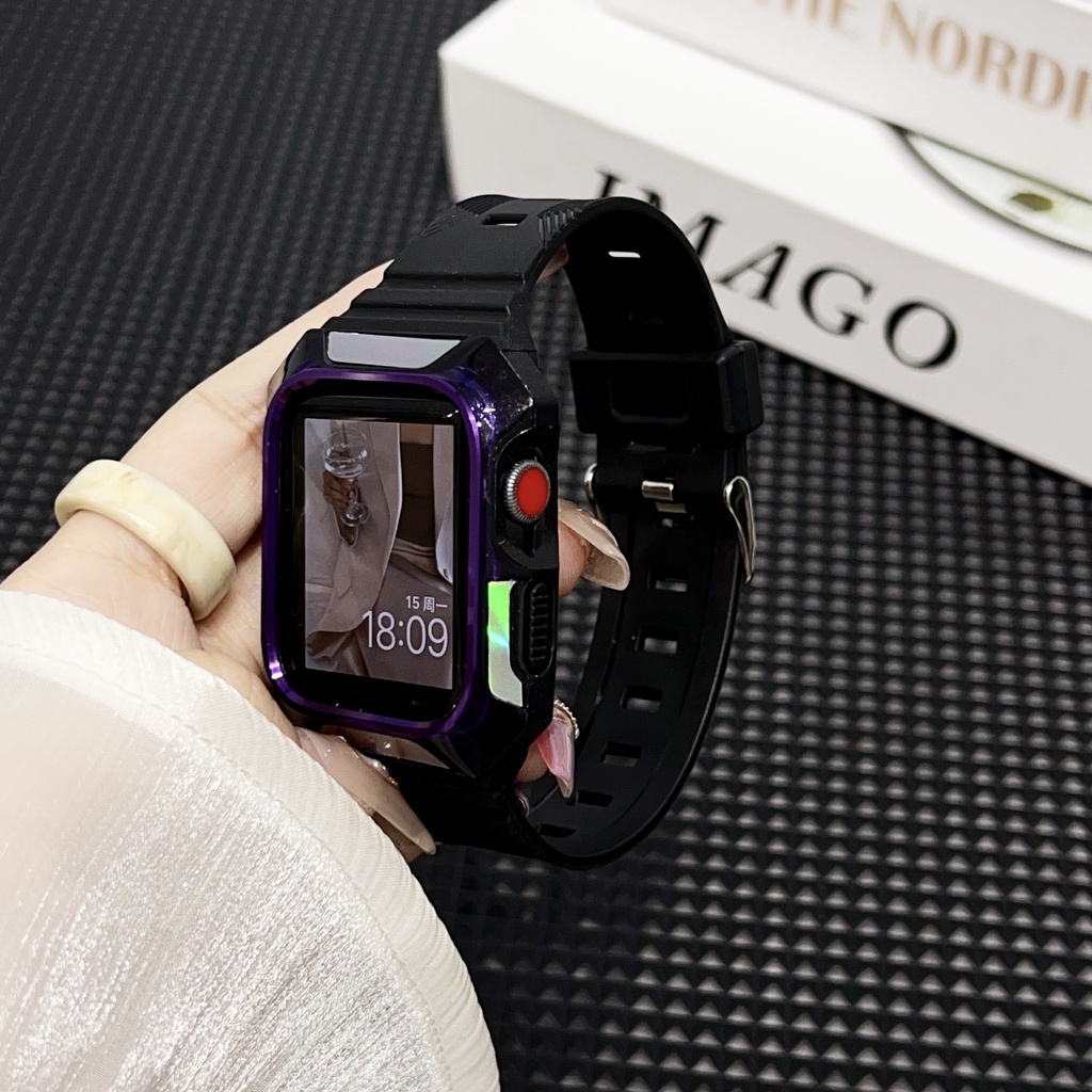 Phù Hợp Set Ốp Lưng Kim Loại Cho Apple Iwatch8 / 7 / 6 SE
