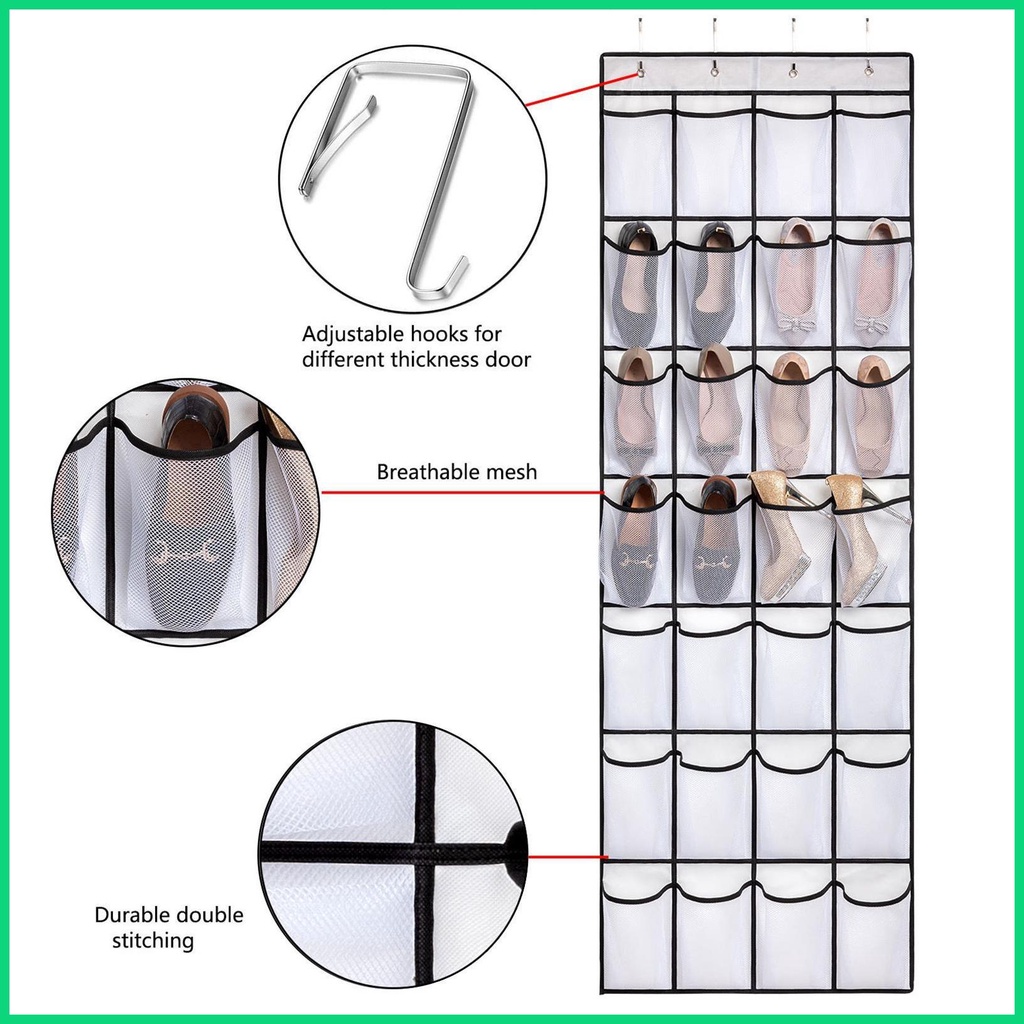 Giá Đỡ Đựng Giày 28 Ngăn Có Móc Treo Tiện Dụng