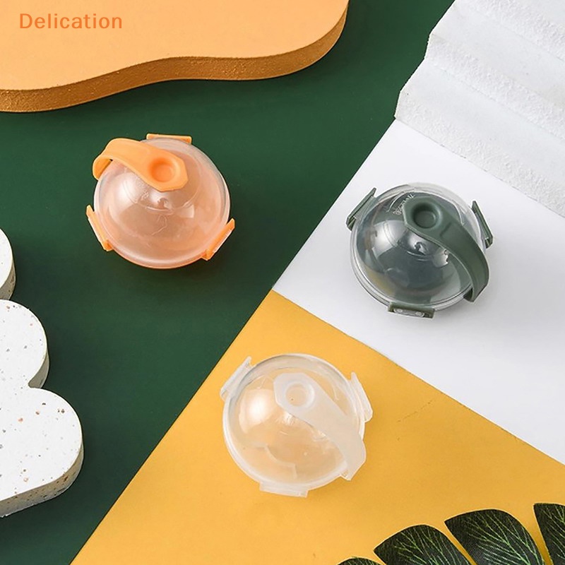 Bộ 2 Khuôn Làm Đá Hình Tròn Kích Thước Lớn Bằng Silicon Cấp Thực Phẩm Tiện Dụng DIY