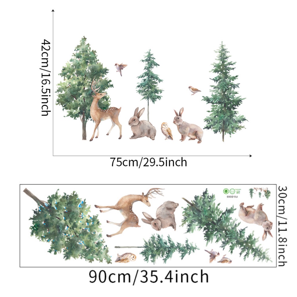 Miếng Dán Tường Trang Trí Hình Động Vật Hoạt Hình Dễ Thương