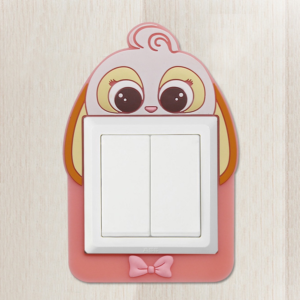 Miếng Dán Công Tắc Bằng PVC Chống Thấm Nước Màu Dạ Quang Dễ Thương Trang Trí Nhà Cửa
