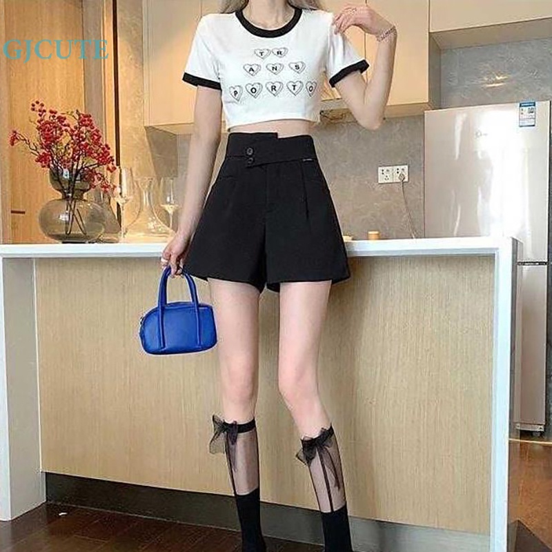 Quần Short Lưng Cao Dáng Rộng Thời Trang Mùa Hè 2023 Cho Nữ