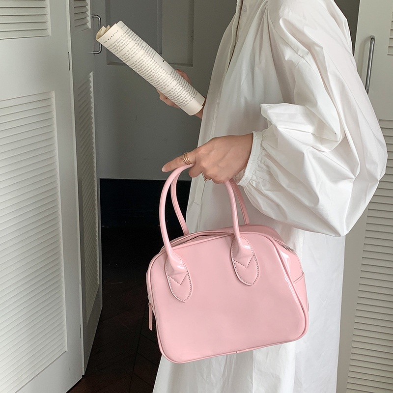 Túi Xách Da PU Bóng Thiết Kế Đơn Giản Thời Trang Mùa Hè Hàn Quốc
