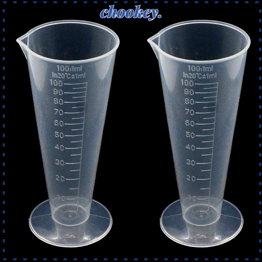 CHOOKEY Set 3 Cốc Nhựa Dày Dung Tích 100ml Dùng Trong Phòng Thí Nghiệm