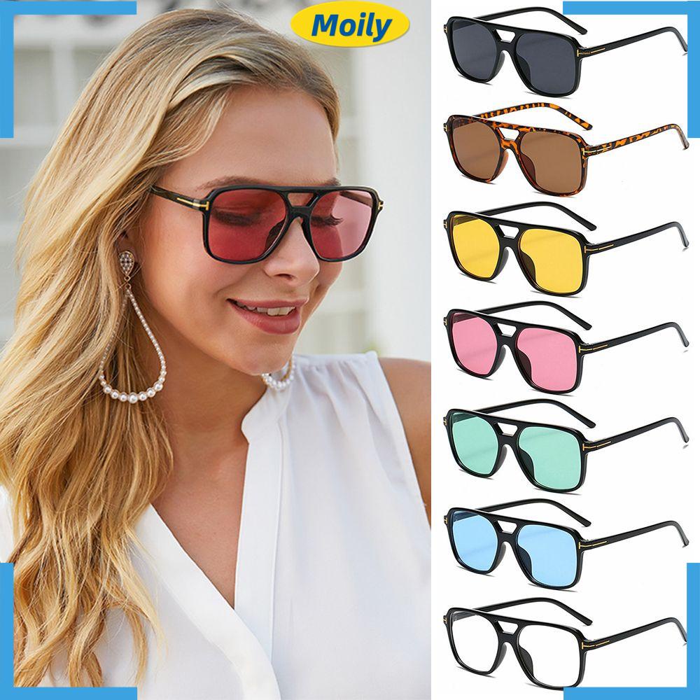 MOILYVN Kính Mát Vuông Chống Tia UV400 Phong Cách Cổ Điển Sang Trọng Dành Cho Nữ