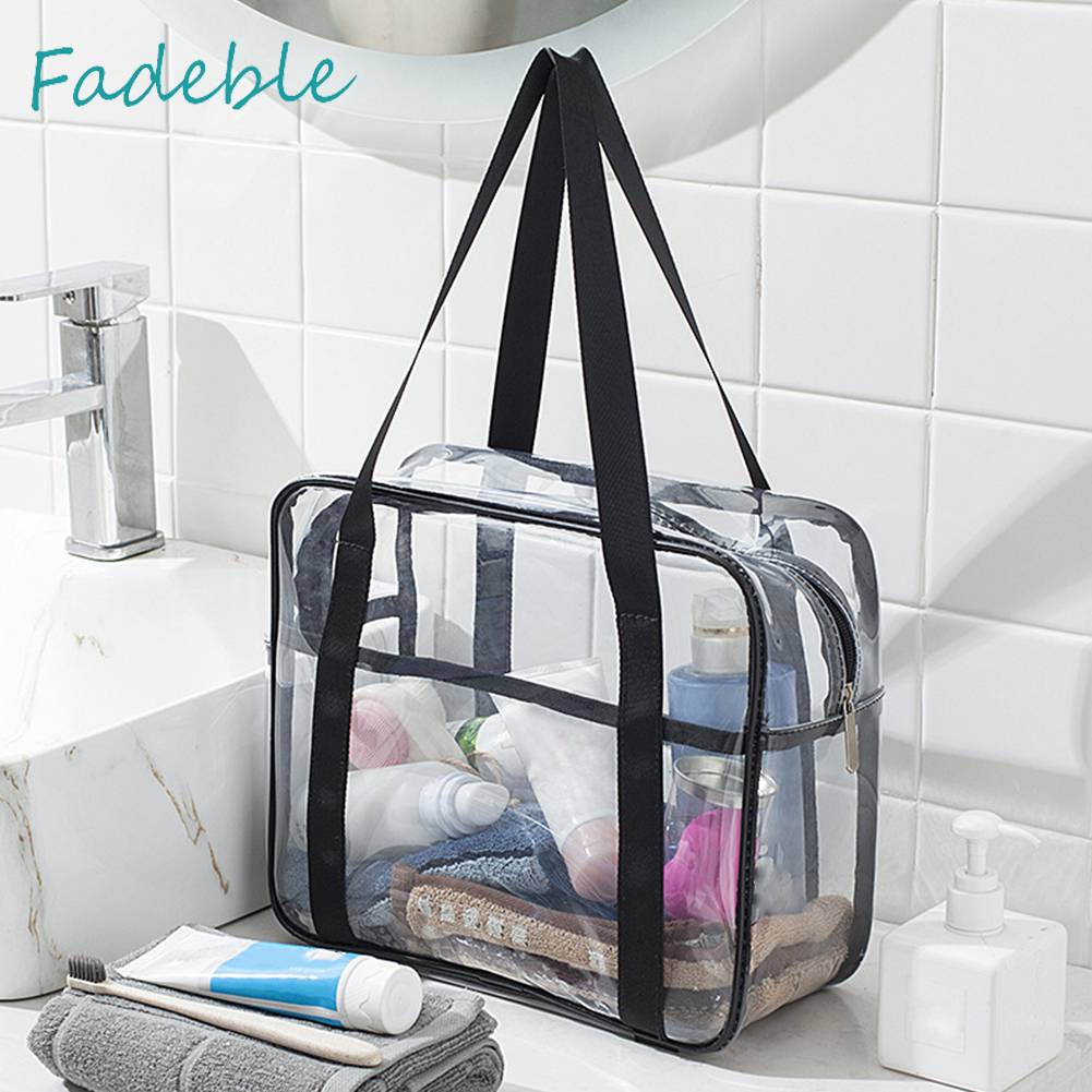 Túi Đựng Mỹ Phẩm Bằng PVC Trong Suốt Đa Năng Có Khóa Kéo Tiện Dụng Cho Nữ