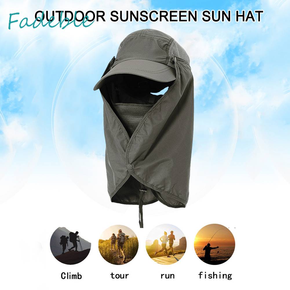 Mũ Lưỡi Trai Có Tấm Chắn Bảo Vệ Mặt Và Cổ Chống Gió Thoáng Khí Dành Cho Nam Nữ