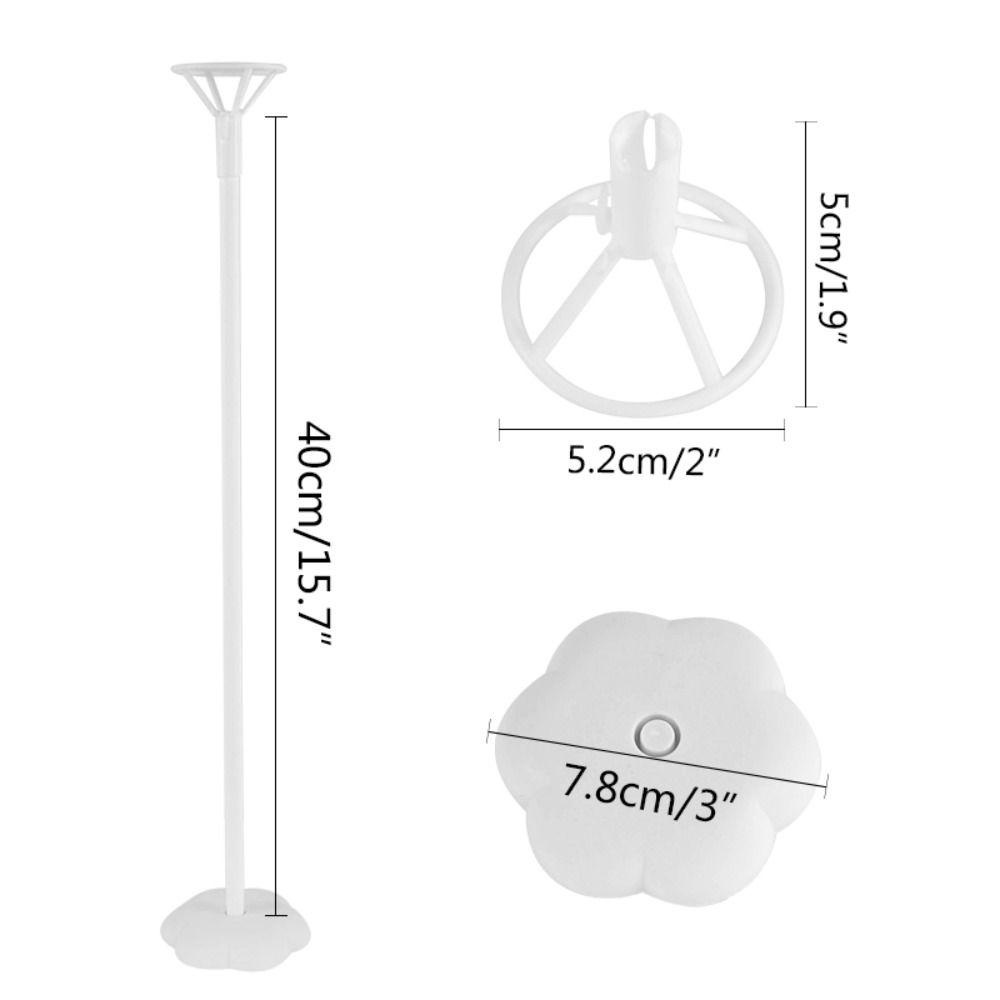 MALCOLM Bộ 10 Que Hỗ Trợ Gắn Bong Bóng Polychromatic 40CM Điều Chỉnh Được Đa Năng Dành Cho Trẻ Em