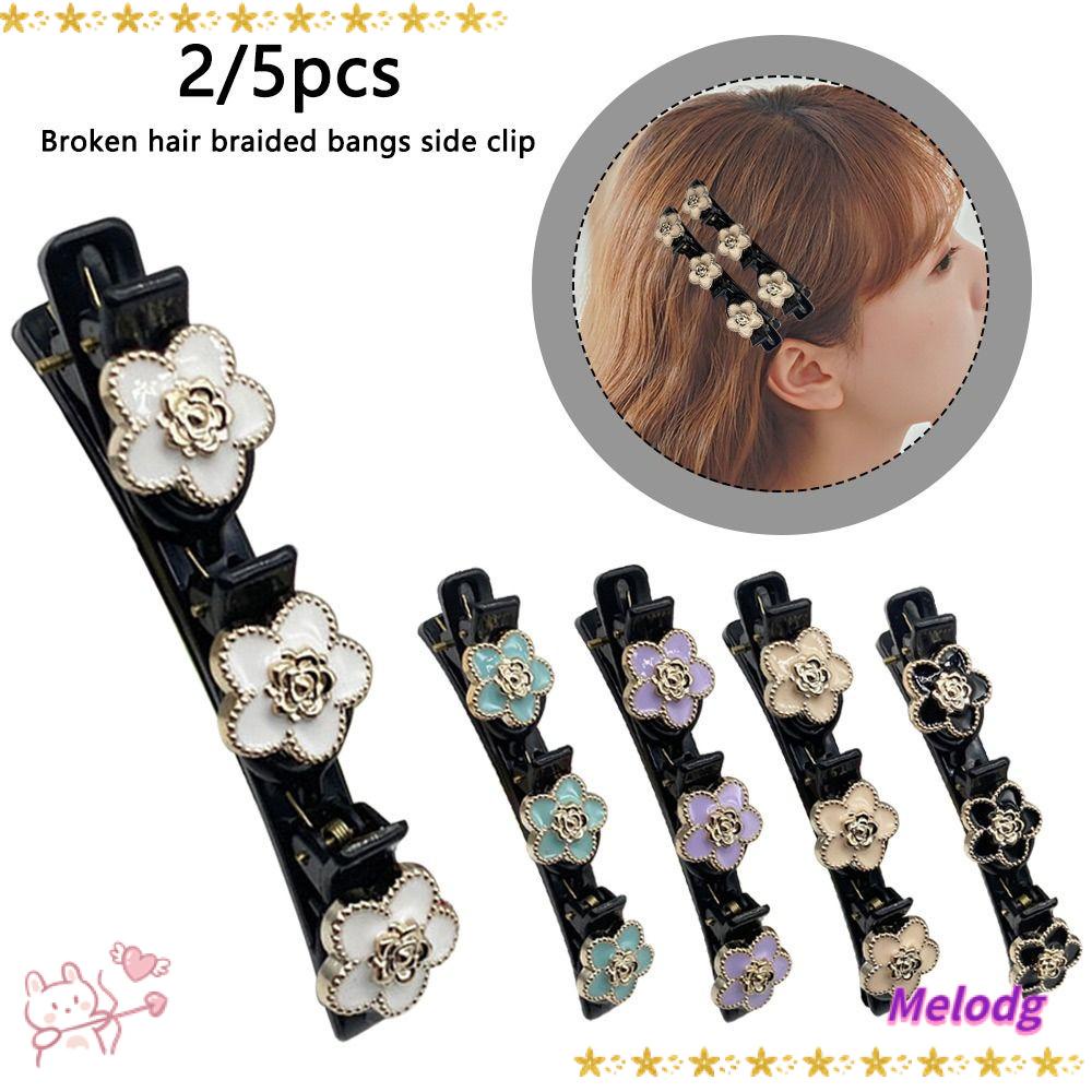 MELODG Set 4 / 5 Kẹp Tóc Bện Dây Thời Trang Nữ