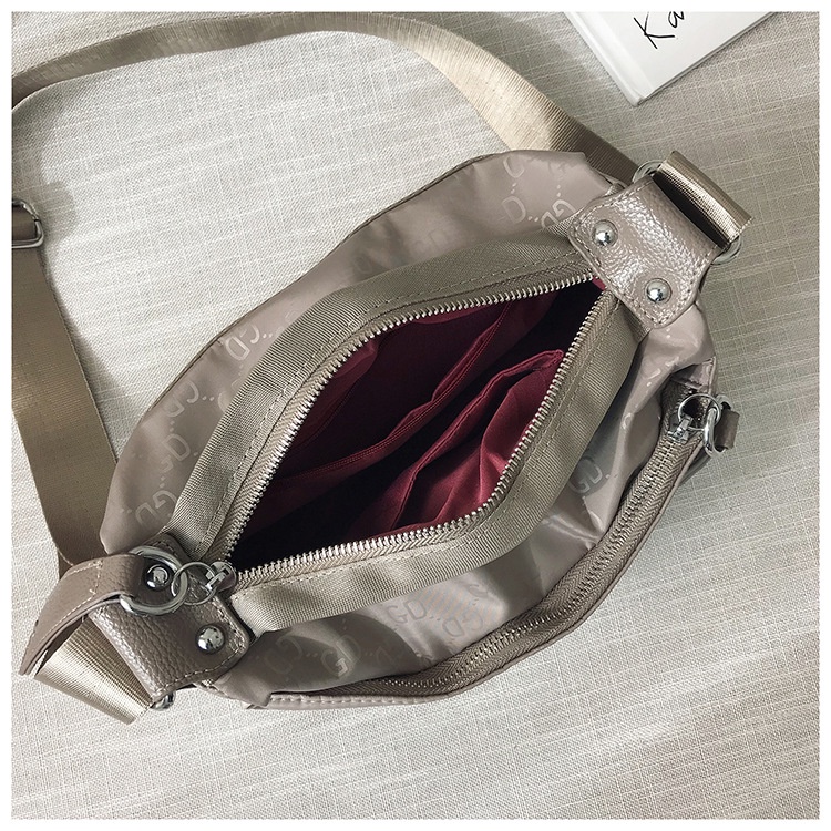 Túi Đeo Vai Bằng Vải Nylon Thiết Kế Đơn Giản Gọn Nhẹ Thời Trang Cho Nữ