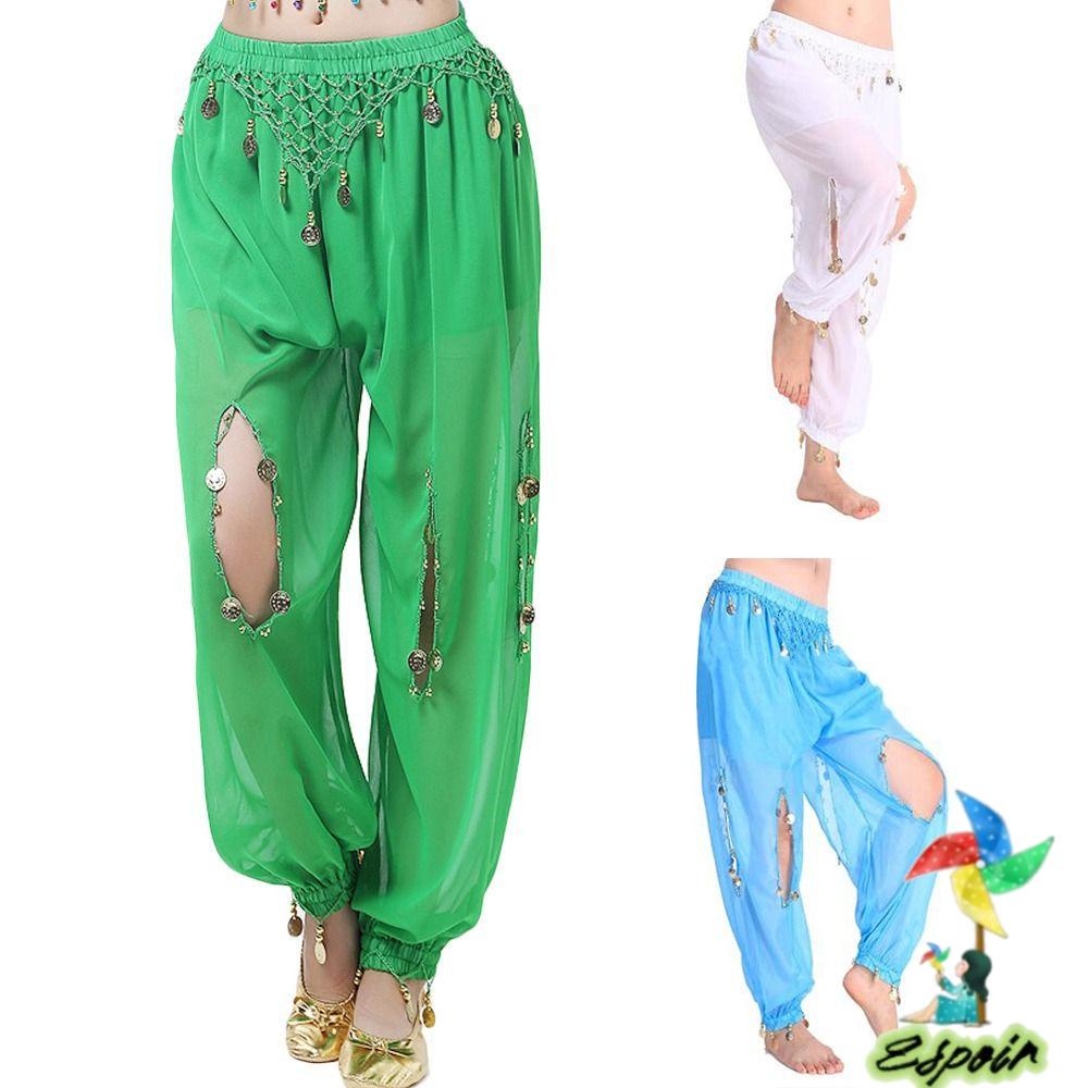 ESPO Quần Múa Bụng Đính Kim Sa Lấp Lánh Dễ Thương