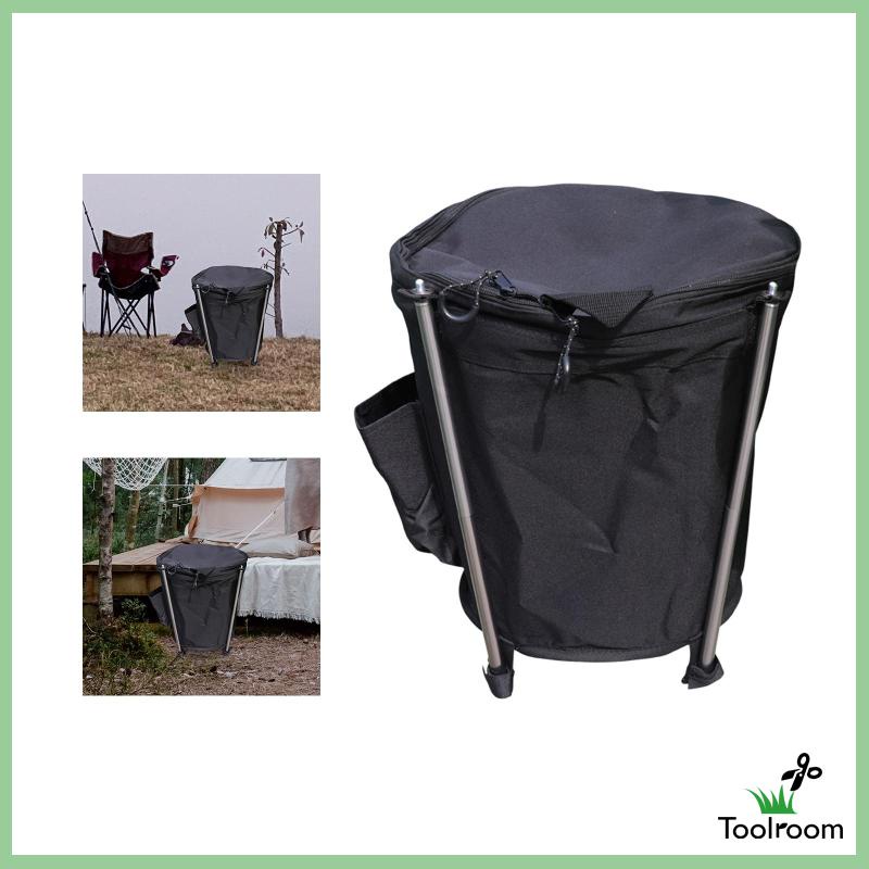 Túi Đựng Rác 20L Có Nắp Khóa Kéo Có Thể Gấp Gọn Tiện Dụng Mang Theo Du Lịch / Cắm Trại