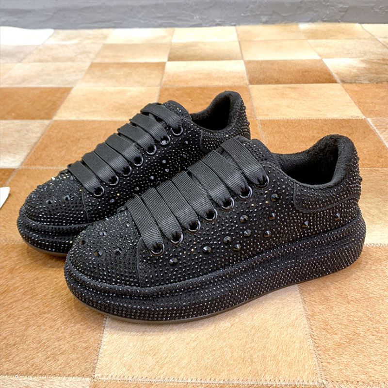 Giày Thể Thao Đế Dày Đính Kim Cương Giả Dễ Phối Đồ Thời Trang Châu Âu 2023