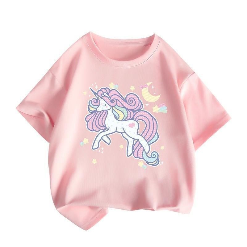 Áo Thun Cotton Trơn Tay Ngắn Phong Cách Thời Trang Mới 2023 Dành Cho Bé Trai Gái