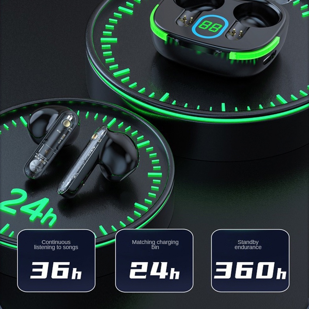 Aubess Tws Tai Nghe Không Dây Trong Suốt Tương Thích Với Bluetooth 5.3 Tiết Kiệm Năng Lượng Không Gây Hại Cho Tai Hifi Stereo Yunni