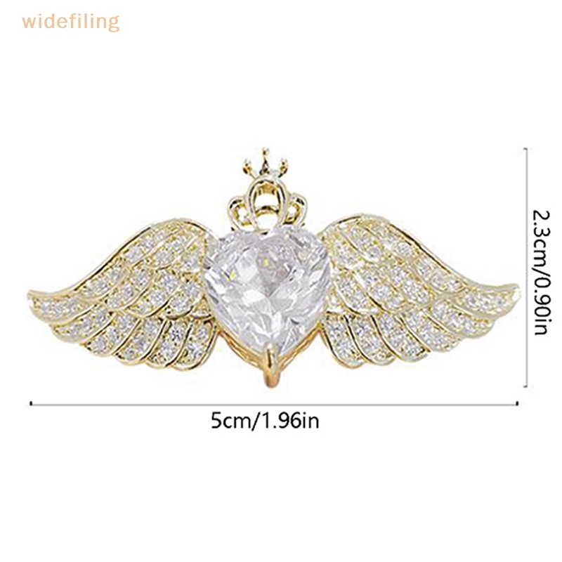 Trâm Cài Áo Hình Cánh Thiên Thần Đính Pha Lê Nhỏ Xinh Dễ Phối Đồ Thời Trang Cho Nữ