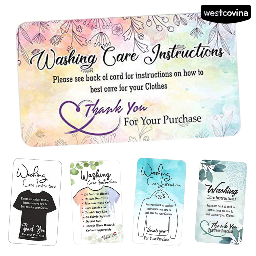 [WSTN] [WSTN]✎Set 50 Thẻ Giặt Đồ Mini Chăm Sóc Quần Áo