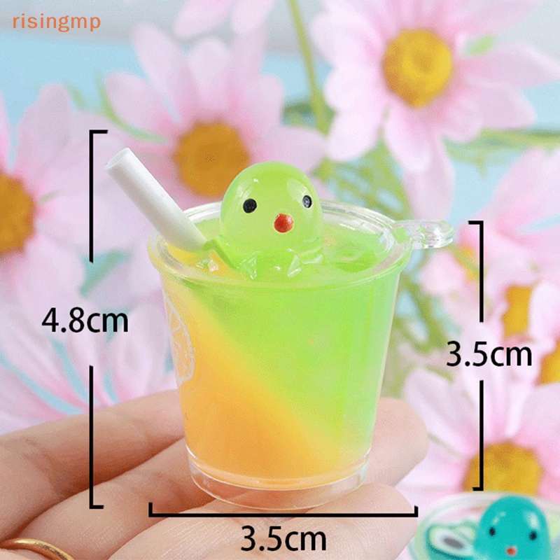 1 Ly Nước Ép Trái Cây / Trứng Trái Cây Mini Bằng Nhựa Resin Dạ Quang Cho Nhà Búp Bê 1: 6